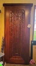 NEW Indonesia Hand Carved  Door W/ Frame