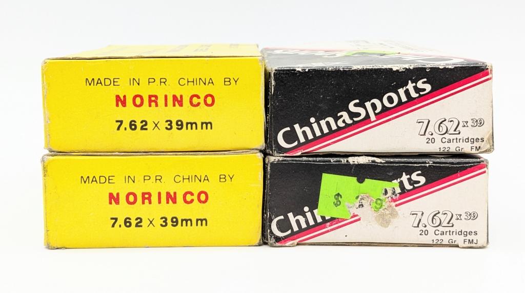 80 Rnds of Norinco 7.62 x 39 Steel Case