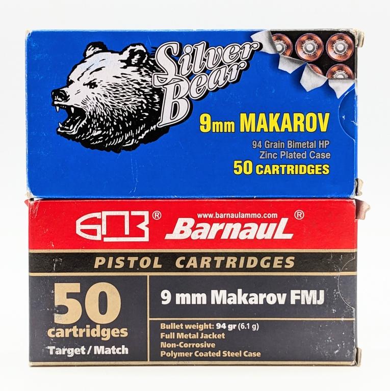 230 Rnds of Barnaul & Silver Bear 9mm Makarov