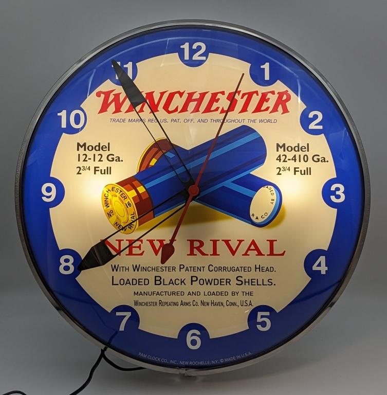 Fantasy Winchester Lighted PAM Advertising Clock