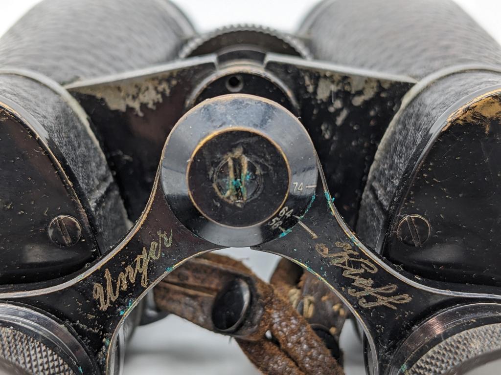 Vtg German Busch Terlux 9x Binoculars w/ Case