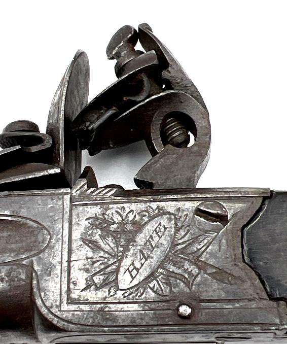 Antique British T. Bates Flintlock Pistol