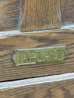 Antique Lapland Oak Ice Box W/ Brass Plate