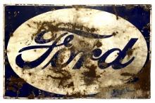 Vintage Ford Motor Company Metal Sign 25 x 39