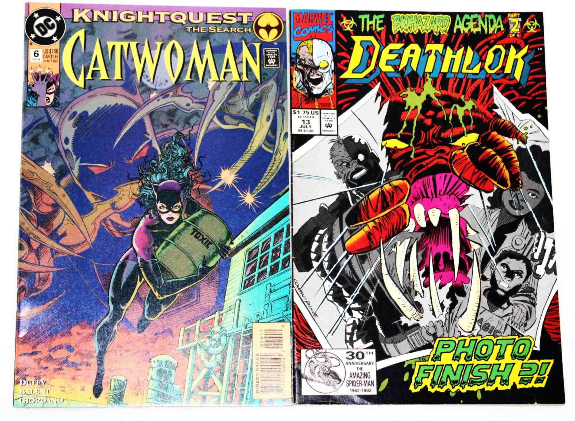 SIX CATWOMAN, DEATHLOCK AND BATMAN COMIC BOOKS
