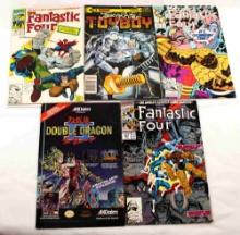 SIX COMIC BOOKS OF THE FANTASTIC FOUR AND OTHERS