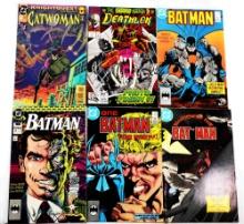 SIX CATWOMAN, DEATHLOCK AND BATMAN COMIC BOOKS