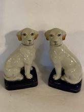 PAIR OF STAFFORDSHIRE DOGS
