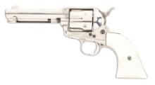 (A) TEXAS SHIPPED COLT SINGLE ACTION ARMY REVOLVER WITH CARVED STEER GRIPS.