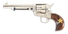 (M) COLT CUSTOM SHOP SINGLE ACTION ARMY ENGRAVED WITH WESTERN SCENES AND SCROLL BY COLT MASTER ENGRA