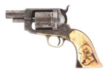 (A) EXTREMELY RARE FACTORY ENGRAVED WHITNEY NAVY CONVERSION BELLY GUN WITH CARVED IVORY CENTURION GR