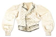 LAFAYETTE ATTRIBUTED EMBROIDERED SILK SLEEVED VEST OR WAISTCOAT.