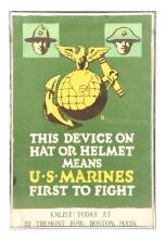 US WWI MARINE CORPS RECRUITMENT POSTER.