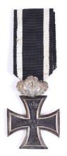 PRUSSIAN 1870 "TYPE A" 2ND CLASS IRON CROSS WITH 25-YEAR OAK LEAVES.