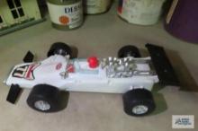 vintage STP flying wedge racer made by Tim-Mee...Toys