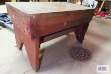 rustic step stool