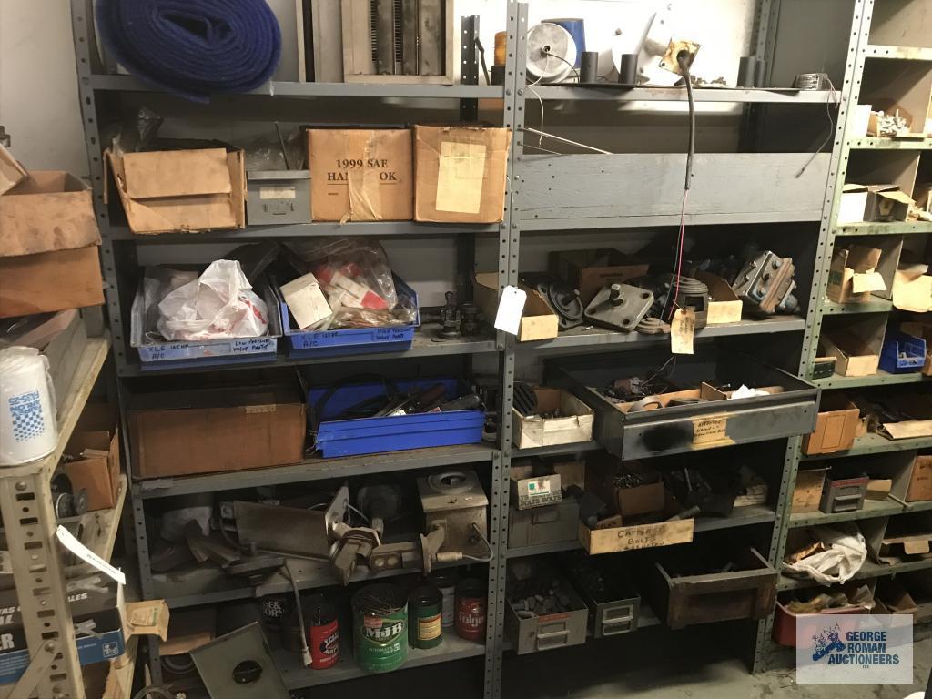 HARDWARE AND PARTS, TWO SHELVING