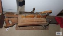 vintage miter boxes and saws