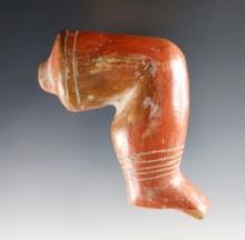 Pre-Columbian artifact! 3" x 2 3/4" Miniature Severed Leg Effigy Pottery Vessel. Mexico.