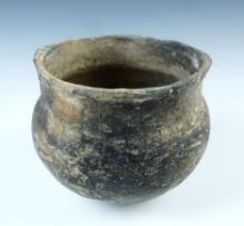 5 1/2" wide Shell Tempered Clay Mississipian Pottery Vessel - Cross Co., Arkansas.