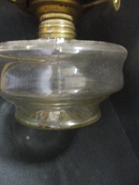 Vintage Oil Lamp with Frosted Bird Design Shade