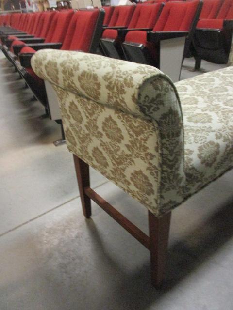American of Martinsville Upholstered Rolled Arm Bench