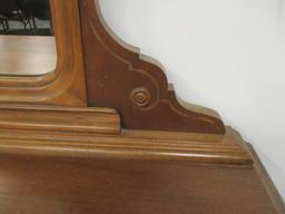 Wood Dresser with Stand Mirror