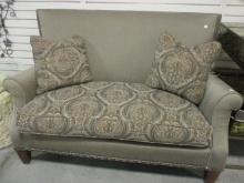 Haverty’s Like New Upholstered Rolled Arm Love Seat