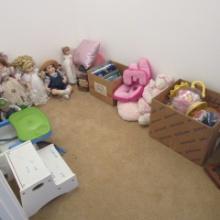 Kid's Closet-Collector Porcelain Dolls, Games, Plush Pillows, Lincoln Logs,