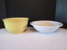 Vintage McCoy Bowl and Yellow Pottery Bowl