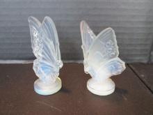 Vintage Sabino Opalescent Crystal Art Glass Butterflies