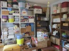 Contents of Craft Room Back Wall-Tremendous Crafting Lot, Most Boxes Are Unsearched