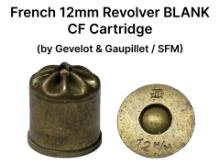 French 12mm Revolver BLANK Centerfire Cartridge by Gevelot & Gaupillet / SFM