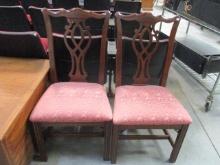 Pair of Queen Anne Style Dining Chairs