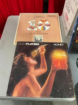 Assortment of 50+ Vintage Rock, R&B, & Folk Records incl, Eagles, Ohio Players, Barry Manilow