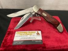 Vintage Case XX USA 6265 SAB Folding Hunter Pocket Knife Wooden Handle