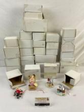 Approx 60+ pcs Vintage Hershey's Chocolate World Christmas Ornament Assortment. See pics.