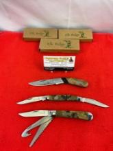 3 pcs Elk Ridge 440 Stainless Steel Folding Blade Pocket Knives Models ER-072E, ER-089C. NIB. See