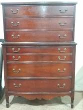 Antique Mahogany 3/3 Chest of Drawers