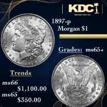 1897-p Morgan Dollar 1 Grades GEM+ Unc