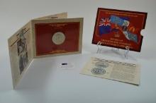 1993 Reserve Bank of New Zealand 40th Anniversary Uncirculated $5 Crown in Original Packaging