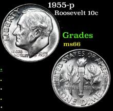 1955-p Roosevelt Dime 10c Grades GEM+ Unc