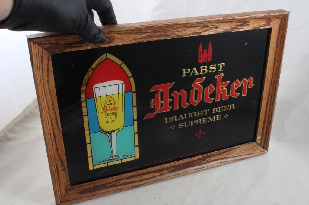 Pabst  Andeker Sign, Budweiser Sign