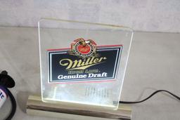 Miller Genuine Draft Lighted Sign, Lite Beer Tap