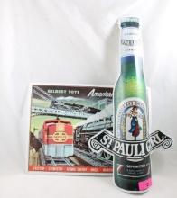 American Flyer Sign & St Pauli Girl Beer Sign