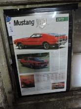 Framed Poster - Mustang MACH I 1972 - 24" X 36"