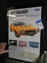 Framed Poster / 1974 Dodge Challenger / 24" X 36"