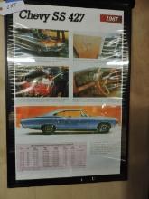 Framed Poster / Chevrolet SS 427 1967 / 24" X 36"