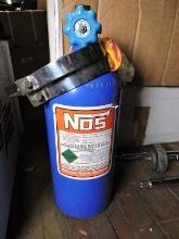 NOS Tank, Blue with Label, Full, Included Mounting Brackets - USED