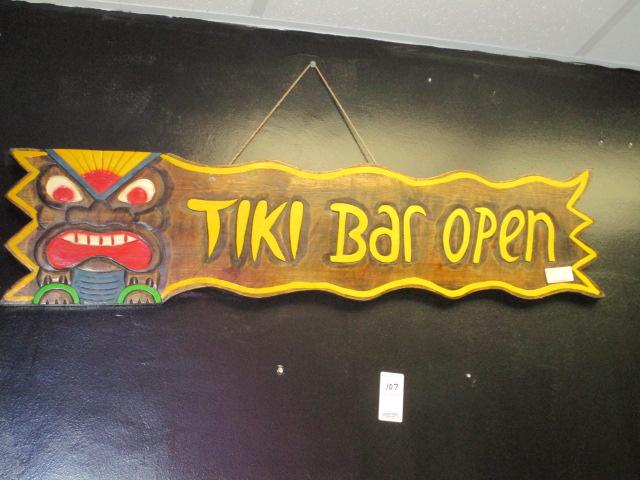 Tiki Bar Open Sign